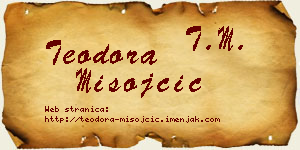 Teodora Misojčić vizit kartica